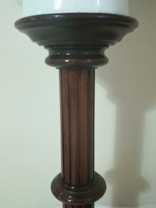 Antique plant stand mahogany jardiniere polished display pedestal 4