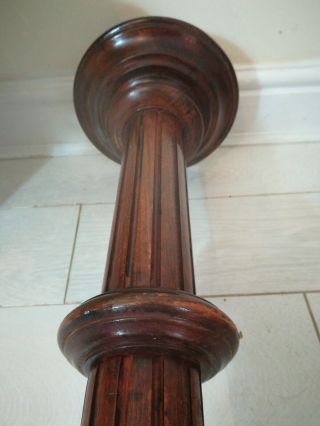 Antique plant stand mahogany jardiniere polished display pedestal 8