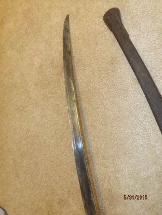 1856 Civil War Sword With Scabbard Ames Mfg Chicopee Mass 6