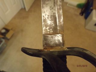 1856 Civil War Sword With Scabbard Ames Mfg Chicopee Mass 8