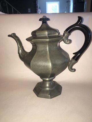 Antique Pewter Coffeepot James Dixon & Son Coffee Pot 19th Century