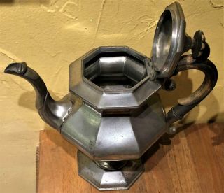 Antique 4 - Piece Pewter Tea Set,  James Dixon & Son,  England,  c.  1835 4