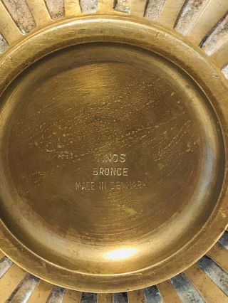 1940s TINOS Bronce Bronze Bowl Made in Denmark Art Deco Modern 4