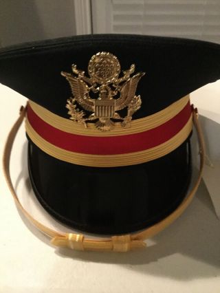 Us Army Dress Officer Hat Company Grade " Kingform Cap Deluxe,  N.  Y.  7 - 3/8