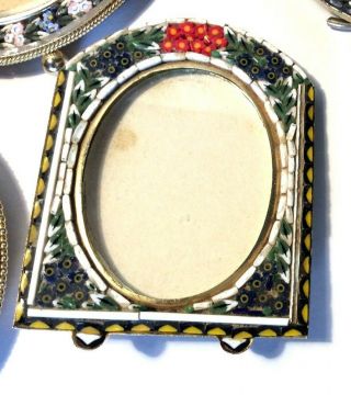 Vintage Italian Millefiori Micro Mosaic Photo Frames x 5 7