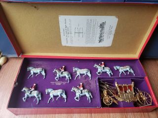 Britains Historical Series Lead Soldiers Stage Coach Vintage Toy W/box
