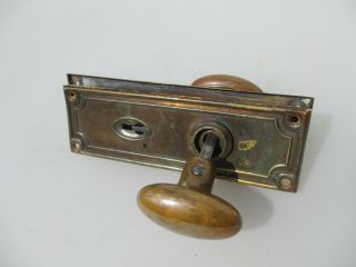 Vintage Brass Door Knobs Handles Old Architectural Antique Plates Art Deco