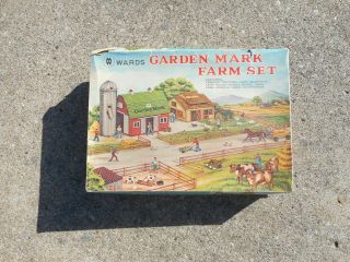 Vintage " Montgomery Ward " (garden Mark) Farm Playset -