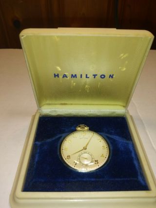 Hamilton 10 Karat Gold Filled Pocket Watch