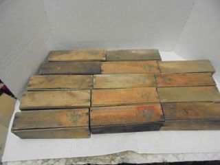 14 Small Wooden Cheese Boxes No Lids Rough Primitive Decor Herb Gardens Shelving