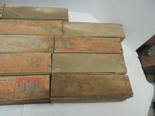 14 small wooden cheese boxes no lids rough primitive decor herb gardens shelving 3