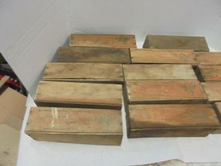 14 small wooden cheese boxes no lids rough primitive decor herb gardens shelving 4