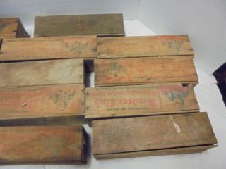 14 small wooden cheese boxes no lids rough primitive decor herb gardens shelving 5