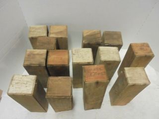 14 small wooden cheese boxes no lids rough primitive decor herb gardens shelving 6