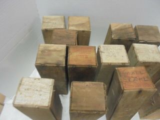 14 small wooden cheese boxes no lids rough primitive decor herb gardens shelving 7