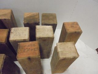 14 small wooden cheese boxes no lids rough primitive decor herb gardens shelving 8