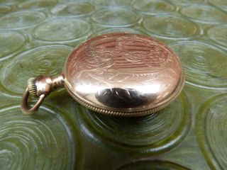 Old Antique Hampden Gold Fill Pocket Watch 17 Jewels 5