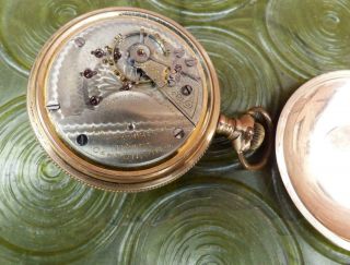 Old Antique Hampden Gold Fill Pocket Watch 17 Jewels 8