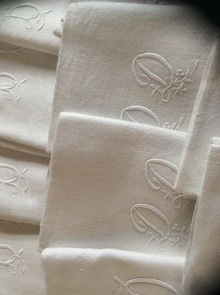 Six French Vintage Torchons/napkins 2