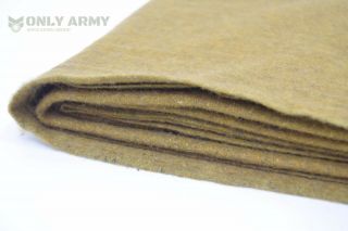 US Army Wool Blanket Military Bedding Premium Quality Mustard Brown WW2 Pattern 2