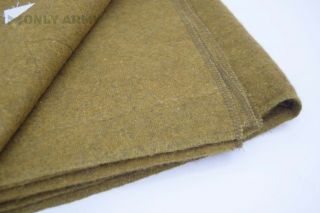 US Army Wool Blanket Military Bedding Premium Quality Mustard Brown WW2 Pattern 3