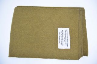 US Army Wool Blanket Military Bedding Premium Quality Mustard Brown WW2 Pattern 6