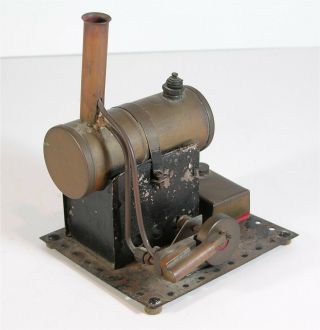 Ca1920s Vertical Live Steam Engine / Steam Toy Horizontal Type For Restoration