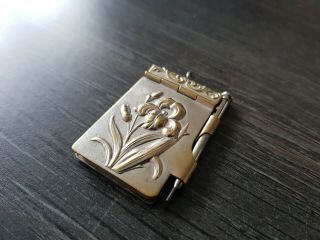 Antique Art Nouveau Dance Card Pendant