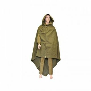 1 X Russian Army Cloak - Tent Ussr Soviet Military Poncho Hooded Rain Coat Wwii