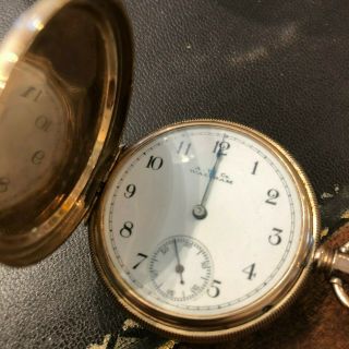 Vintage Aw Co Waltham Pocket Watch.  Hunter Case Design