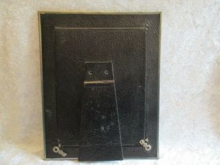 Vintage Antique 8 x 10 Black & Silver Reverse Painted Art Deco Picture Frame 5