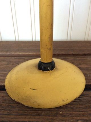 Antique Art Deco Wood Hat Stand Flapper Lady Head Yellow Boudoir Dresser Vanity 8