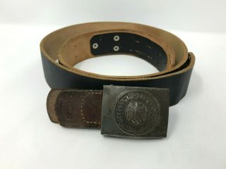 Authentic Vintage Ww Ii Gott Mit Uns German Belt Buckle With Belt