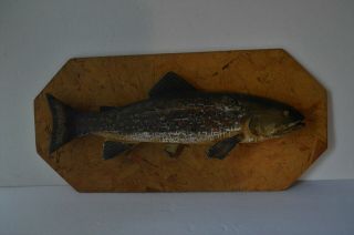 Vintage Brook Trout Handcrafted Rustic Primitive Wall Display Cottage Rustic Bar