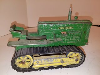 Vintage Ertl John Deere Tractor On Tracks Toy