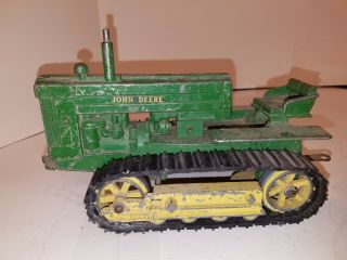 Vintage Ertl John Deere tractor on tracks toy 2
