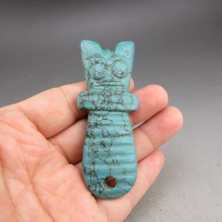 China,  Jade,  Hongshan Culture,  Hand Carved,  Turquoise,  Apollo&choi,  Pendant A45