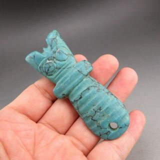 China,  jade,  Hongshan culture,  hand carved,  turquoise,  Apollo&choi,  pendant A45 3