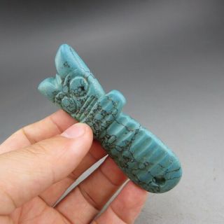 China,  jade,  Hongshan culture,  hand carved,  turquoise,  Apollo&choi,  pendant A45 5
