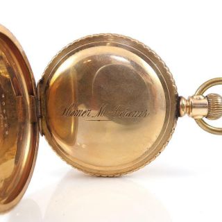 Vintage Elgin 1894 6s Gold Filled Full Hunter Pocket Watch QXL2 4