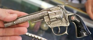 Vintage Hubley Tex Cap Guns,  Belt,  and Holster 7