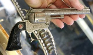 Vintage Hubley Tex Cap Guns,  Belt,  and Holster 8