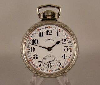 99 Years Old Illinois Bunn Special 21j 14k White Gold Filled Of Rr Pocket Watch