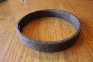 Wrought Iron Ring O Circle Hand Made Forged Apx 7 " X 1 " Tool Vintage Farm Part