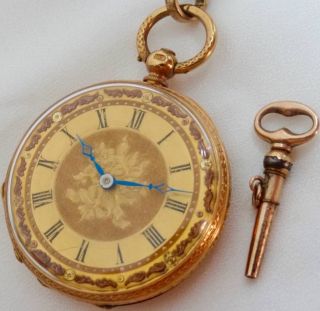 Museum Audemars Freres 18k Gold&enamel Watch For French Court Of Louis Philippe