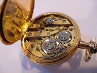 1880s GIRARD PERREGAUX 18k SOLID GOLD POCKET WATCH with ¼ Carrat DIAMOND 10