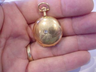 1880s GIRARD PERREGAUX 18k SOLID GOLD POCKET WATCH with ¼ Carrat DIAMOND 5