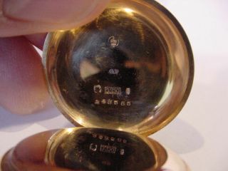 1880s GIRARD PERREGAUX 18k SOLID GOLD POCKET WATCH with ¼ Carrat DIAMOND 9