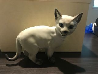 Lorenz Hutschenreuther Vintage Siamese Cat Figurine Germany