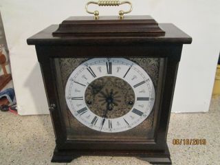 Vintage Franz Hermle Shelf/mantle Key Wind Clock.  Westminster Chimes